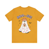 Boo-Jee Ghost Halloween Shirt - Trendy Coffee Lover Ghost Graphic Tee