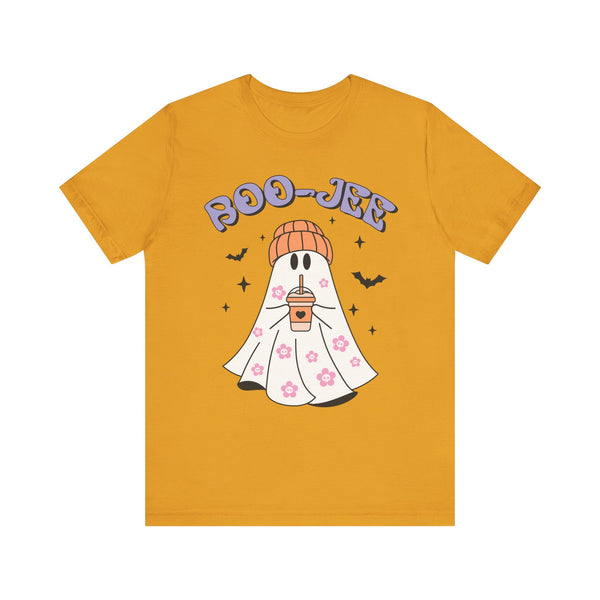 Boo-Jee Ghost Halloween Shirt - Trendy Coffee Lover Ghost Graphic Tee