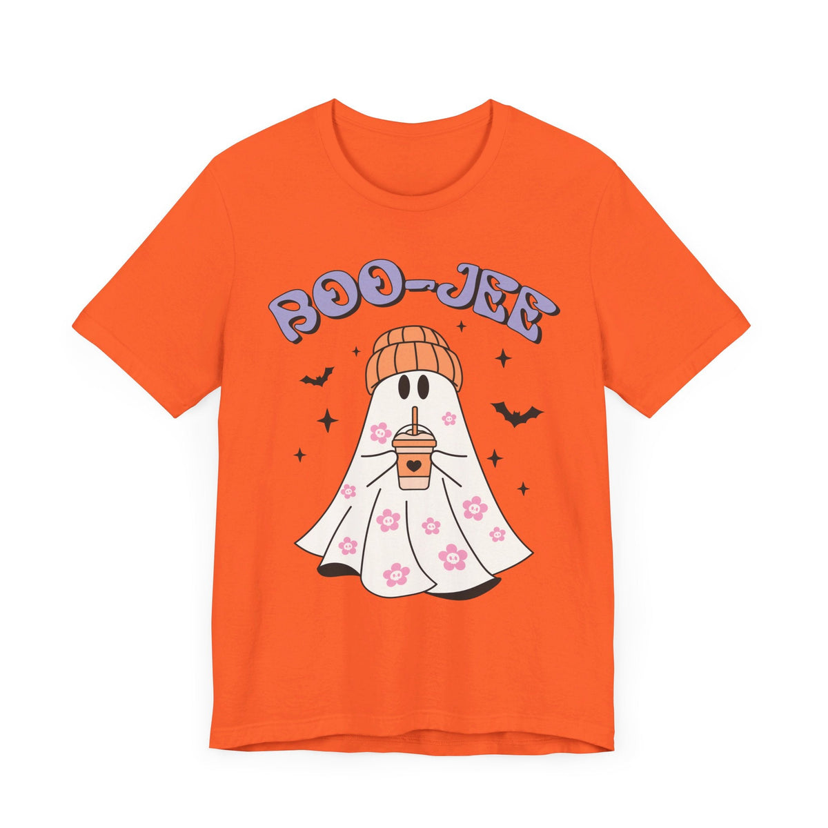 Boo-Jee Ghost Halloween Shirt - Trendy Coffee Lover Ghost Graphic Tee