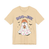 Boo-Jee Ghost Halloween Shirt - Trendy Coffee Lover Ghost Graphic Tee