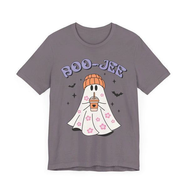 Boo-Jee Ghost Halloween Shirt - Trendy Coffee Lover Ghost Graphic Tee