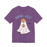 Boo-Jee Ghost Halloween Shirt - Trendy Coffee Lover Ghost Graphic Tee