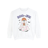 Boo-Jee Ghost Halloween Sweatshirt - Trendy Coffee Lover Ghost Graphic Sweater