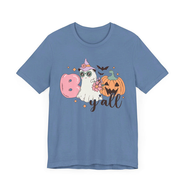 Boo Y'all Ghost Halloween Shirt - Cute Ghost and Pumpkin Southern Halloween Tee