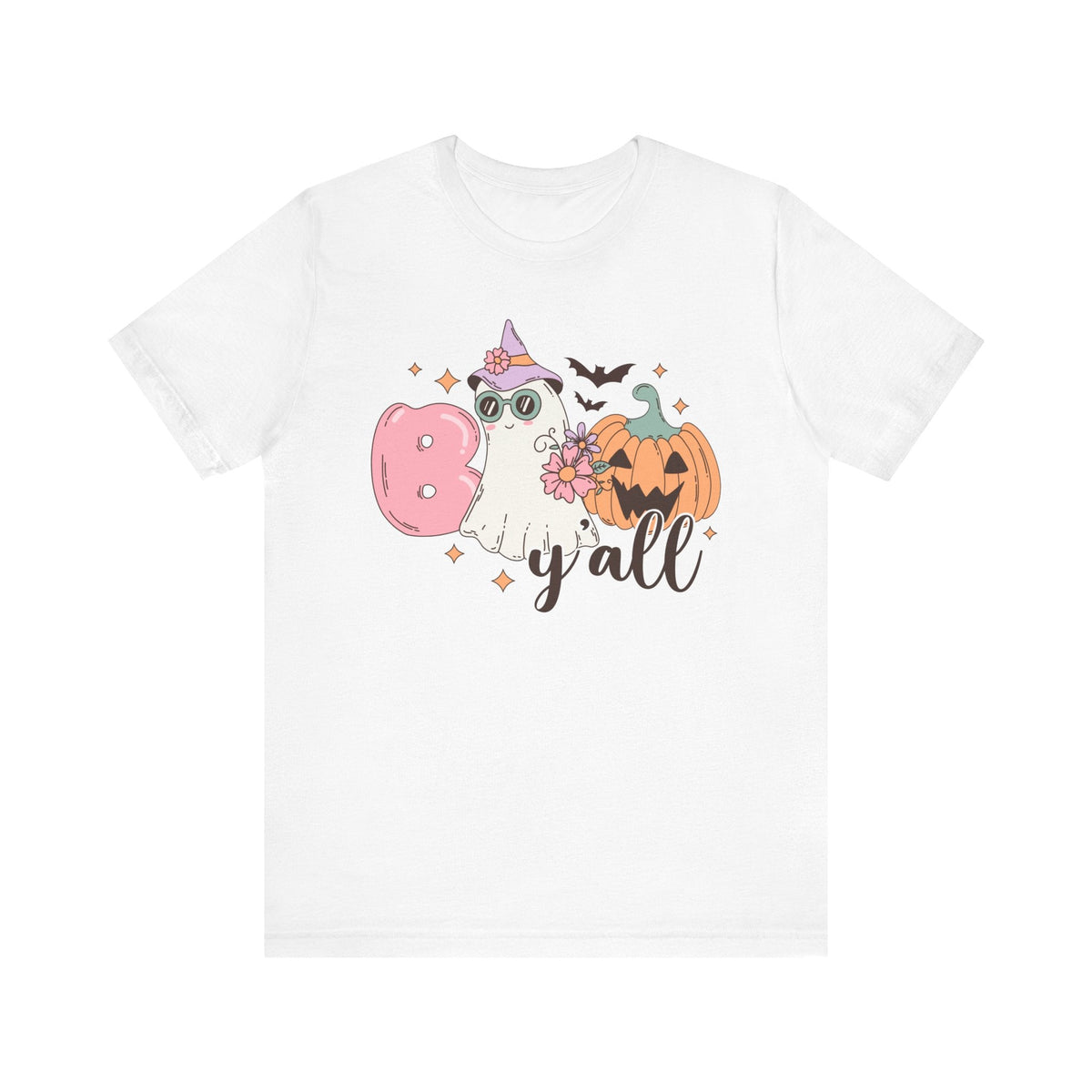 Boo Y'all Ghost Halloween Shirt - Cute Ghost and Pumpkin Southern Halloween Tee