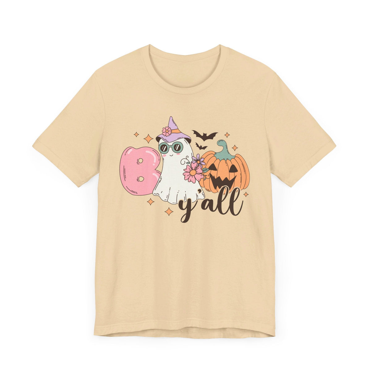 Boo Y'all Ghost Halloween Shirt - Cute Ghost and Pumpkin Southern Halloween Tee