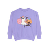 Boo Y'all Ghost Halloween Sweatshirt - Cute Ghost and Pumpkin Southern Halloween Sweater