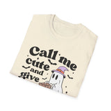 Call Me Cute and Give Me Candy Ghost Halloween T-Shirt