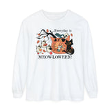 Candy Party Halloween Long Sleeve T-Shirt - Ghosts & Pumpkins with Treats Graphic Tee