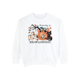 Candy Party Halloween Sweatshirt - Ghosts & Pumpkins with Treats Graphic Sweater