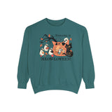 Candy Party Halloween Sweatshirt - Ghosts & Pumpkins with Treats Graphic Sweater