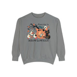 Candy Party Halloween Sweatshirt - Ghosts & Pumpkins with Treats Graphic Sweater