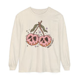 Caution Poison Halloween Long Sleeve T-Shirt - Pink Poison Apples Graphic Tee