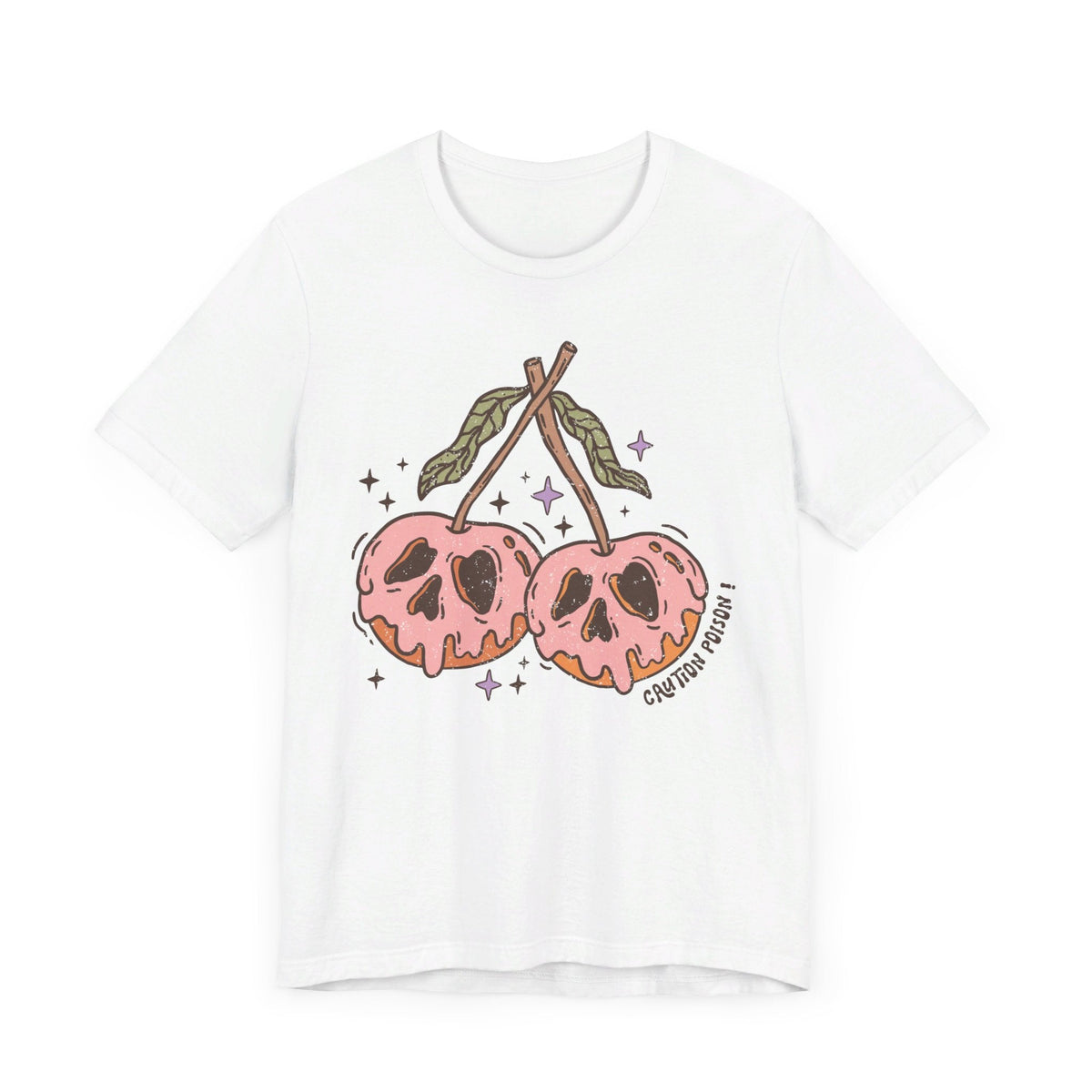 Caution Poison Halloween Shirt - Pink Poison Apples Graphic Tee