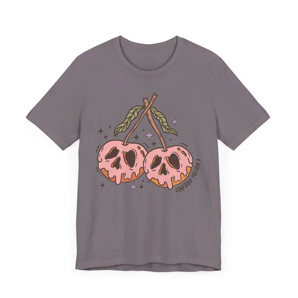 Caution Poison Halloween Shirt - Pink Poison Apples Graphic Tee