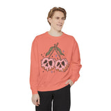 Caution Poison Halloween Sweatshirt - Pink Poison Apples Graphic Sweater