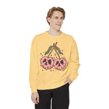 Caution Poison Halloween Sweatshirt - Pink Poison Apples Graphic Sweater