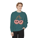 Caution Poison Halloween Sweatshirt - Pink Poison Apples Graphic Sweater