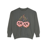 Caution Poison Halloween Sweatshirt - Pink Poison Apples Graphic Sweater