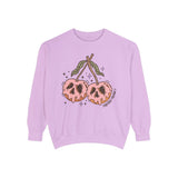 Caution Poison Halloween Sweatshirt - Pink Poison Apples Graphic Sweater