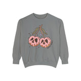 Caution Poison Halloween Sweatshirt - Pink Poison Apples Graphic Sweater