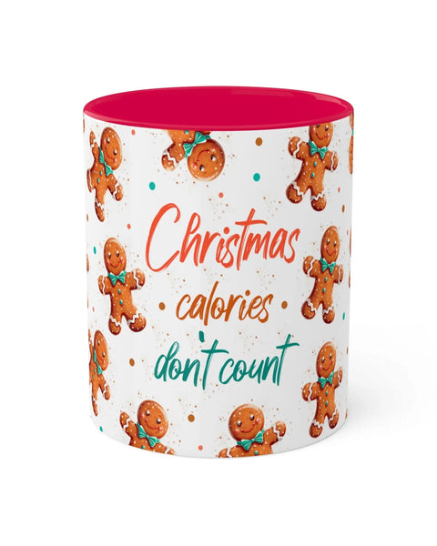 Christmas Calories Don't Count Mug 11oz Festive Gingerbread Coffee Cup