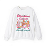 Christmas Calories Don't Count Crewneck Sweatshirt - Fun Gingerbread & Treats Christmas Sweater