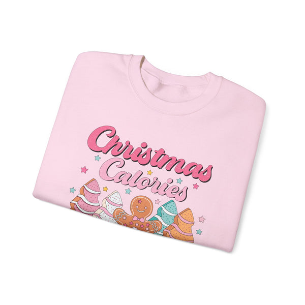 Christmas Calories Don't Count Crewneck Sweatshirt - Fun Gingerbread & Treats Christmas Sweater