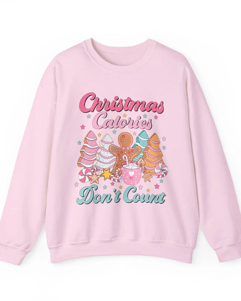 Christmas Calories Dont Count Crewneck Sweatshirt Gingerbread Treats