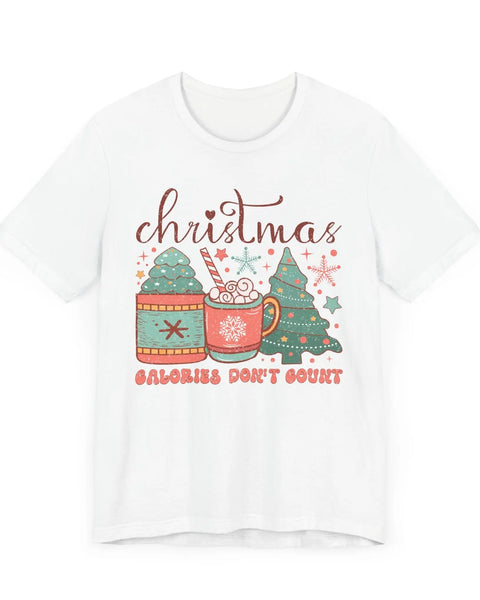 Christmas Calories Dont Count T Shirt Coffee And Christmas Tree Design