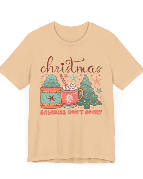 Christmas Calories Dont Count T Shirt Coffee And Christmas Tree Design