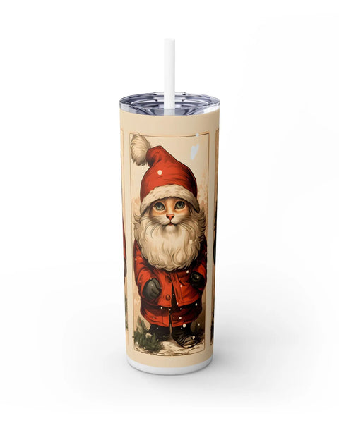 Christmas Cats in Santa Festive Outfits Cute Holiday Tumbler for Cat Lovers