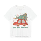 Christmas Tree On The Car T-Shirt – Tis' The Season Holiday Graphic Tee