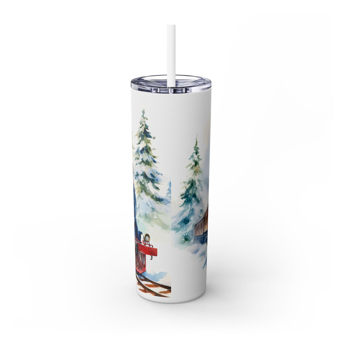 Classic Christmas Red Train - Snowy Holiday Journey Tumbler