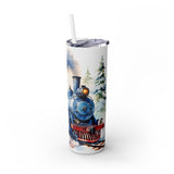 Classic Christmas Red Train - Snowy Holiday Journey Tumbler