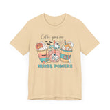 Coffee Gives Me Nurse Powers Halloween T-Shirt - Spooky Nurse Life Tee