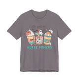 Coffee Gives Me Nurse Powers Halloween T-Shirt - Spooky Nurse Life Tee