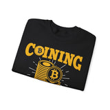 Coining the Future Crypto Crewneck Sweatshirt – Cryptocurrency Shirt for Enthusiasts, Traders, and Meme Lovers