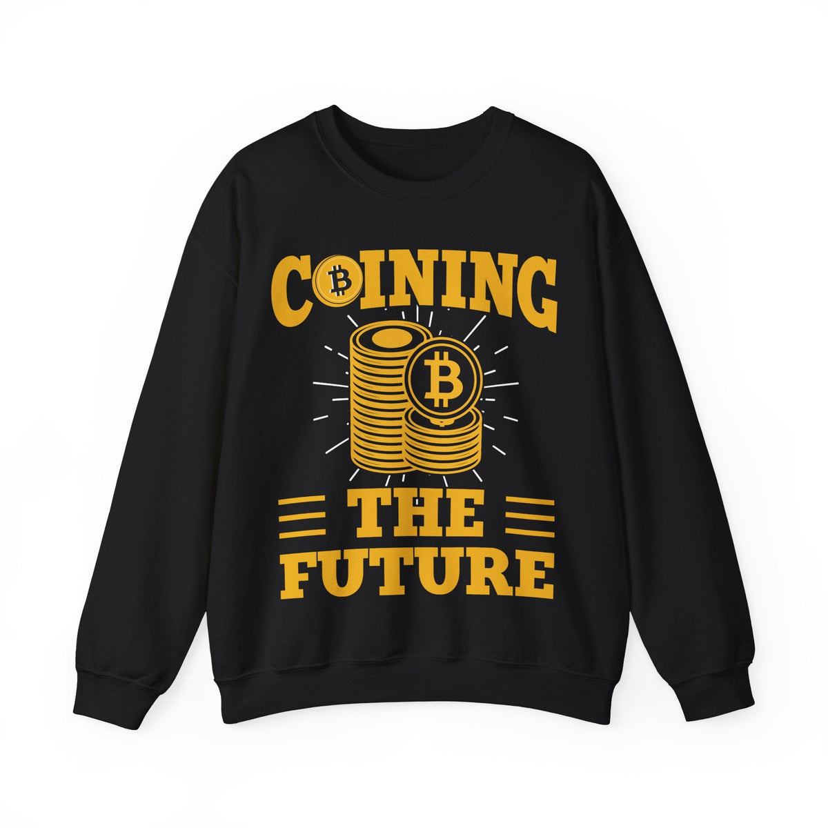 Coining the Future Crypto Crewneck Sweatshirt – Cryptocurrency Shirt for Enthusiasts, Traders, and Meme Lovers