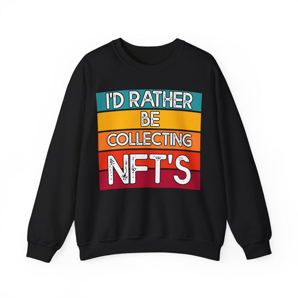 Collecting NFTs Crypto Crewneck Sweatshirt – Cryptocurrency Shirt for Enthusiasts, Traders, and Meme Lovers