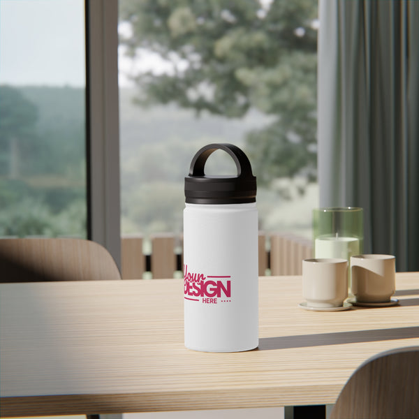 Customizable Stainless Steel Water Bottle with Handle Lid, Personalized Hydro Bottle, Outdoor Gear, Eco-Friendly Gift, Fitness Hydration