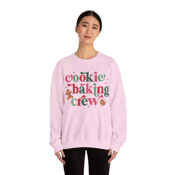 Cookie Baking Crew Christmas Sweatshirt – Fun Gingerbread & Cookie Baking Graphic Tee for Holiday Baking Lovers