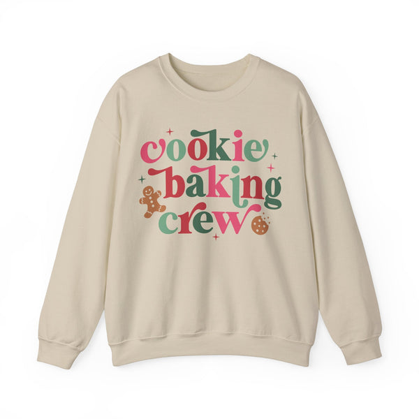 Cookie Baking Crew Christmas Sweatshirt – Fun Gingerbread & Cookie Baking Graphic Tee for Holiday Baking Lovers