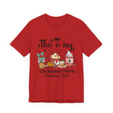 Cozy Christmas Treats - Hot Chocolate, Cookies & Holiday Cheer _ Christmas Movie Watching Tee, Festive Graphic Shirt