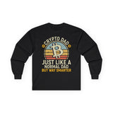 Crypto Dad Design Crypto Long Sleeve – Cryptocurrency Shirt for Enthusiasts, Traders, and Meme Lovers