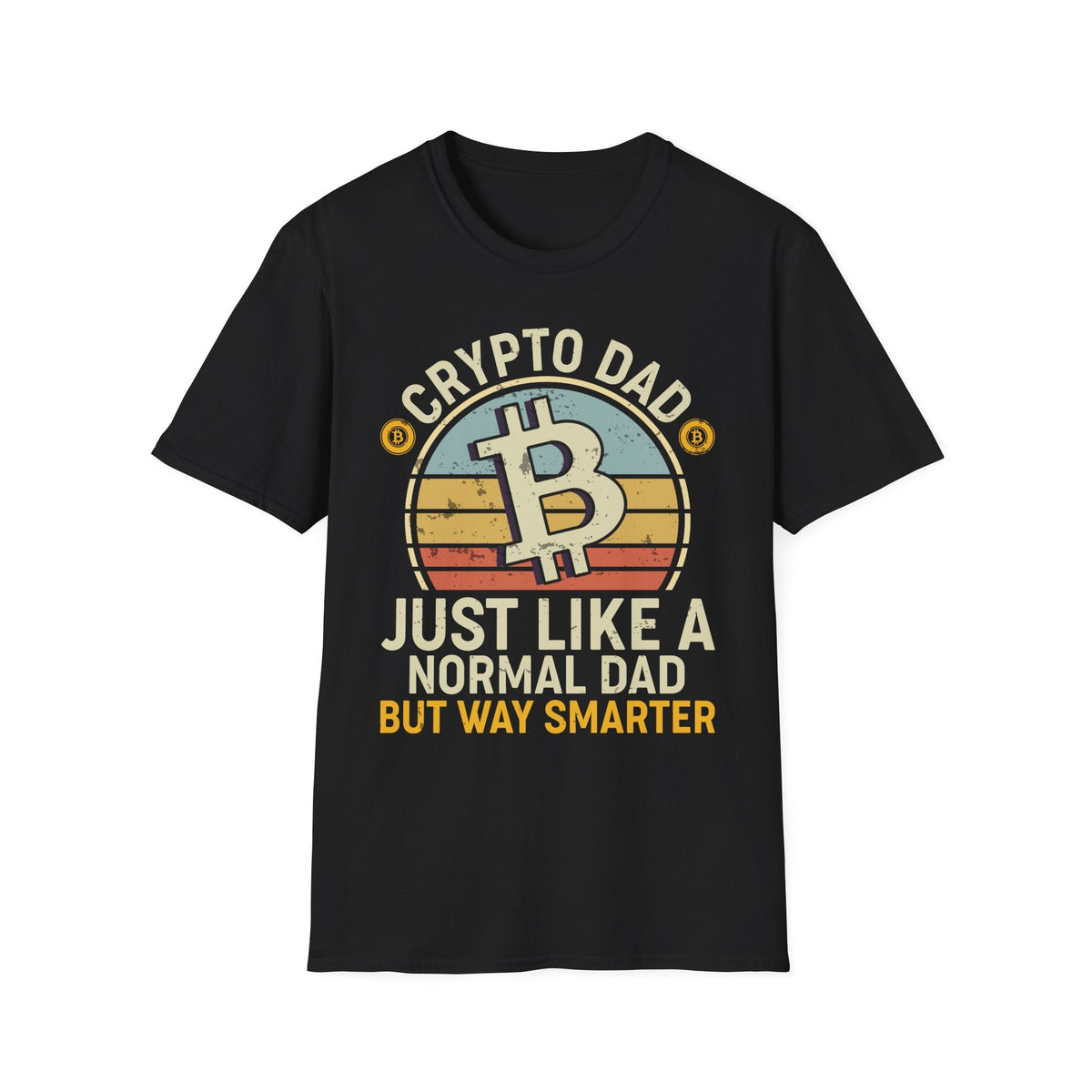 Crypto Dad Design Crypto T-Shirt – Cryptocurrency Shirt for Enthusiasts, Traders, and Meme Lovers