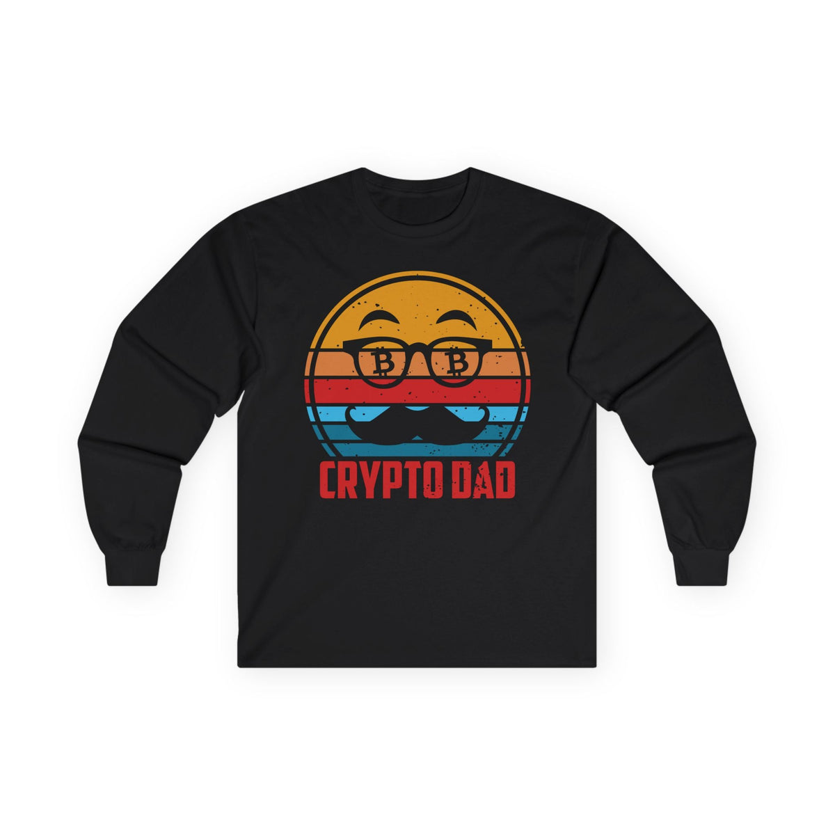 Crypto Dad Logo Crypto Long Sleeve – Cryptocurrency Shirt for Enthusiasts, Traders, and Meme Lovers