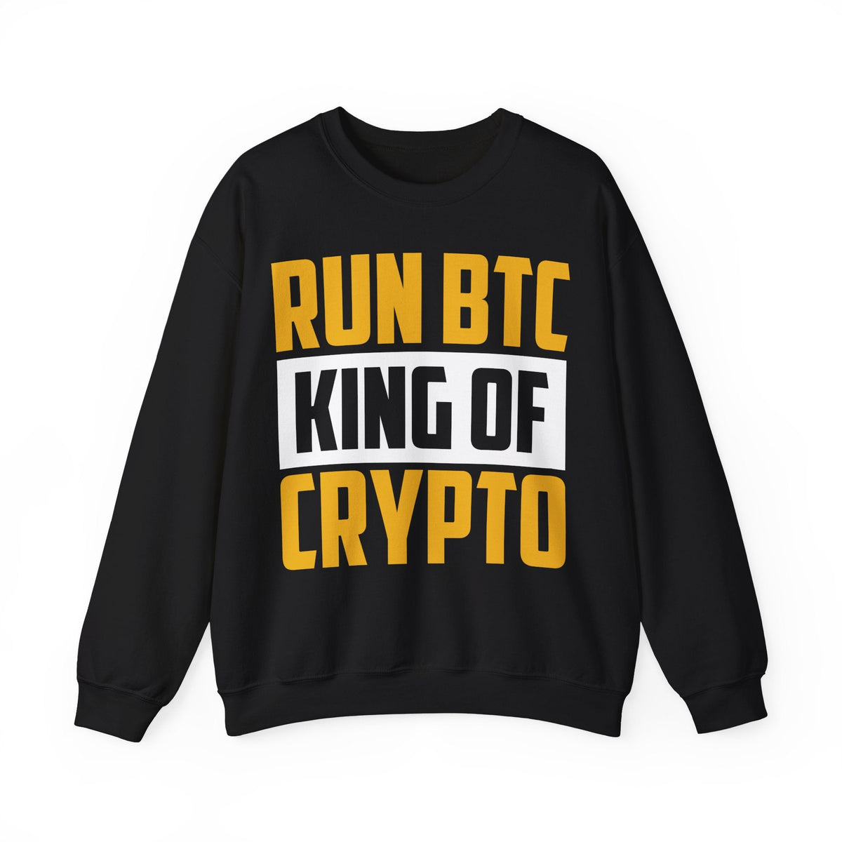 Crypto King Poster Crypto Crewneck Sweatshirt – Cryptocurrency Shirt for Enthusiasts, Traders, and Meme Lovers