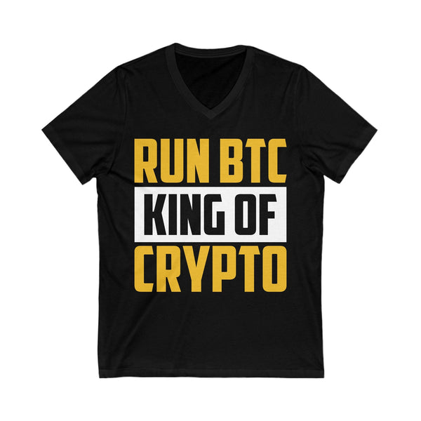 Crypto King Poster Crypto V-Neck – Cryptocurrency Shirt for Enthusiasts, Traders, and Meme Lovers