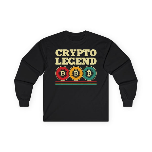 Crypto Legend Crypto Long Sleeve – Cryptocurrency Shirt for Enthusiasts, Traders, and Meme Lovers